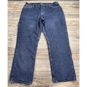 Cabela's Fleece Lined Jeans Womens 18 Short 38X30 Blue Straight Leg‎ Outdoors